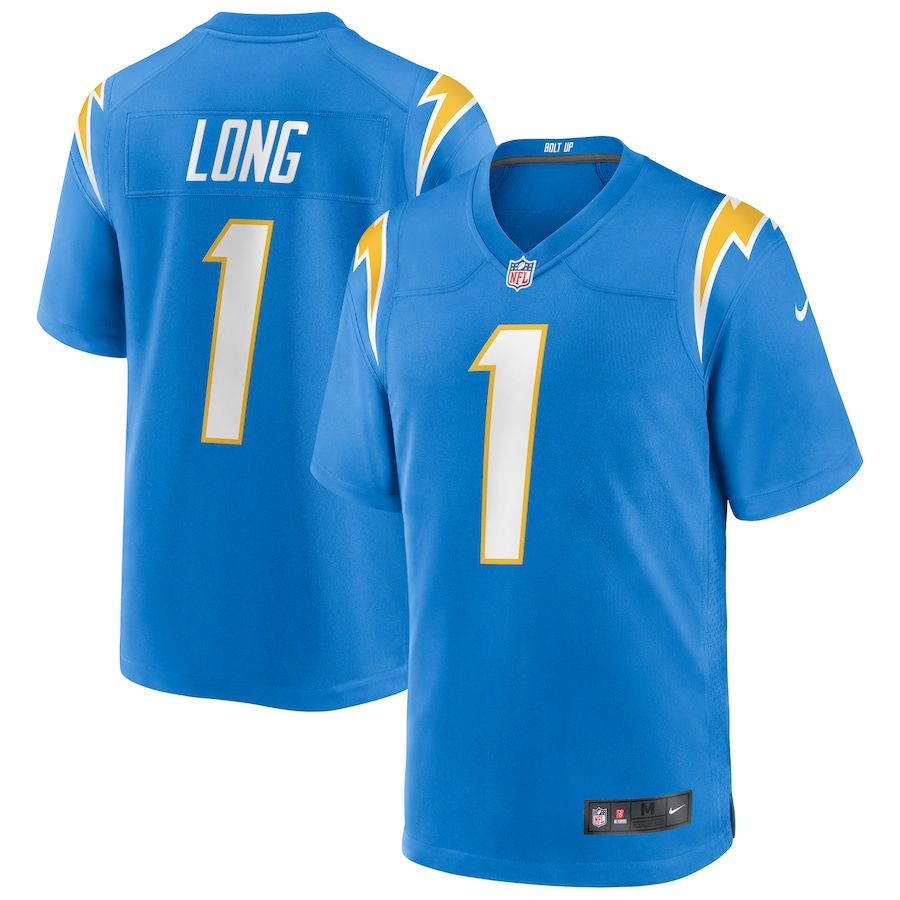 Men Los Angeles Chargers 1 Ty Long Nike Powder Blue Game NFL Jersey